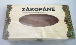 Chustecznik/ Serwetnik drewniany decoupage pamiątka z Zakopanego 