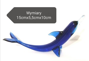 Delfin zwierzątko szklane 