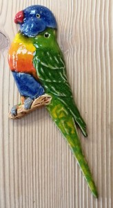 Papuga ceramiczna 
