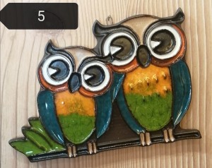 Dwie sówki ceramiczne 
