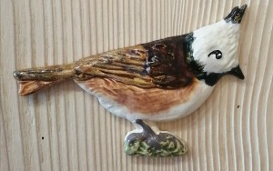 Ptaszek ceramiczny czubatka 